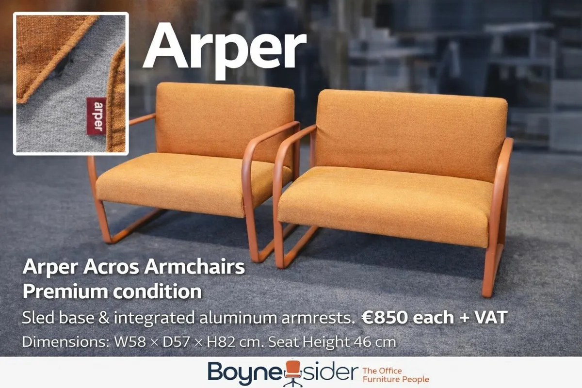 Arper Acros chairs x 2 - Image 1