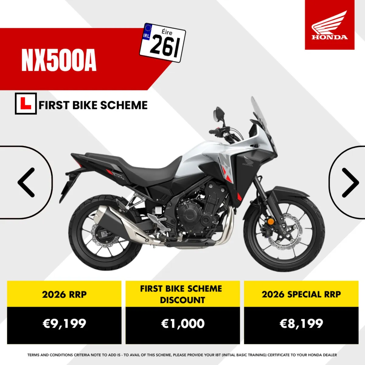 NEW HONDA FIRST BIKER SCHEME "FINANCE AVAILABLE" - Image 2