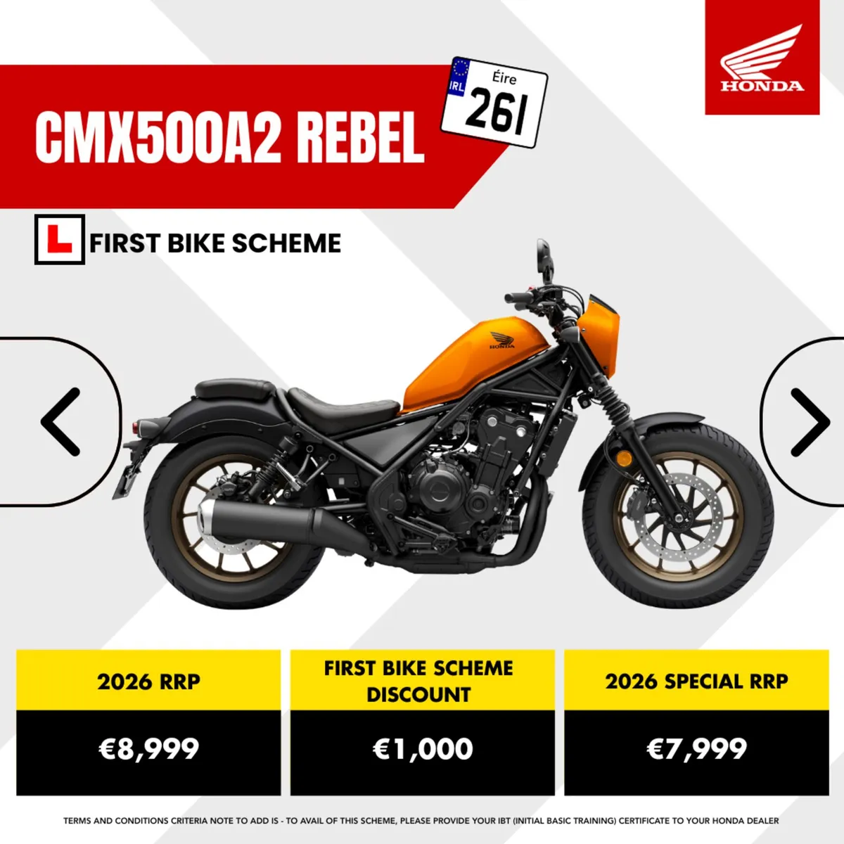 NEW HONDA FIRST BIKER SCHEME "FINANCE AVAILABLE" - Image 3