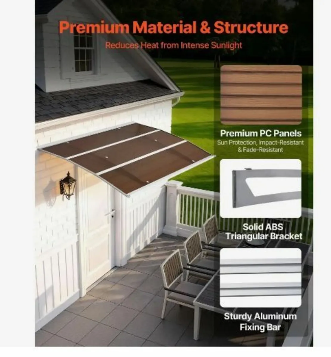 Awnings for Door Entrance, 39 x 59 in - Image 4