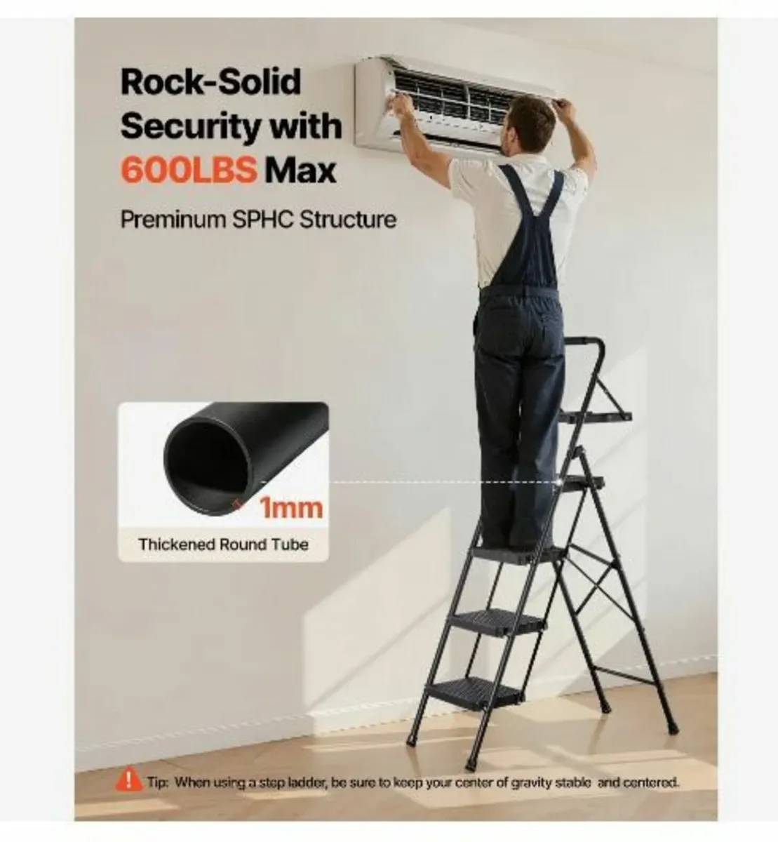 4 Step Ladder, Folding Step Stool - Image 4