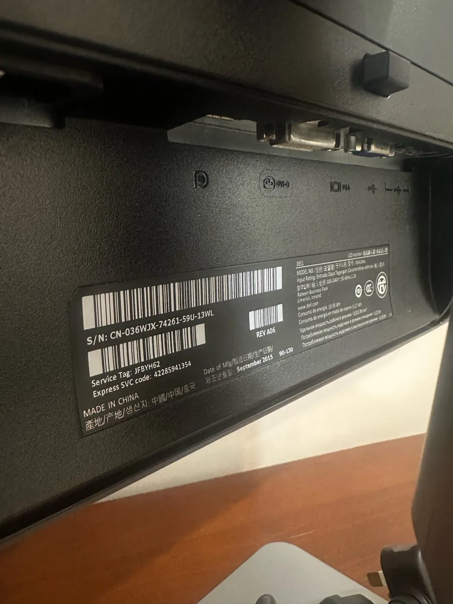 Dell Widescreen Monitor 24” - Image 4