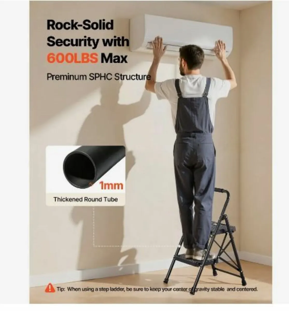 2 Step Ladder, Folding Step Stool - Image 4