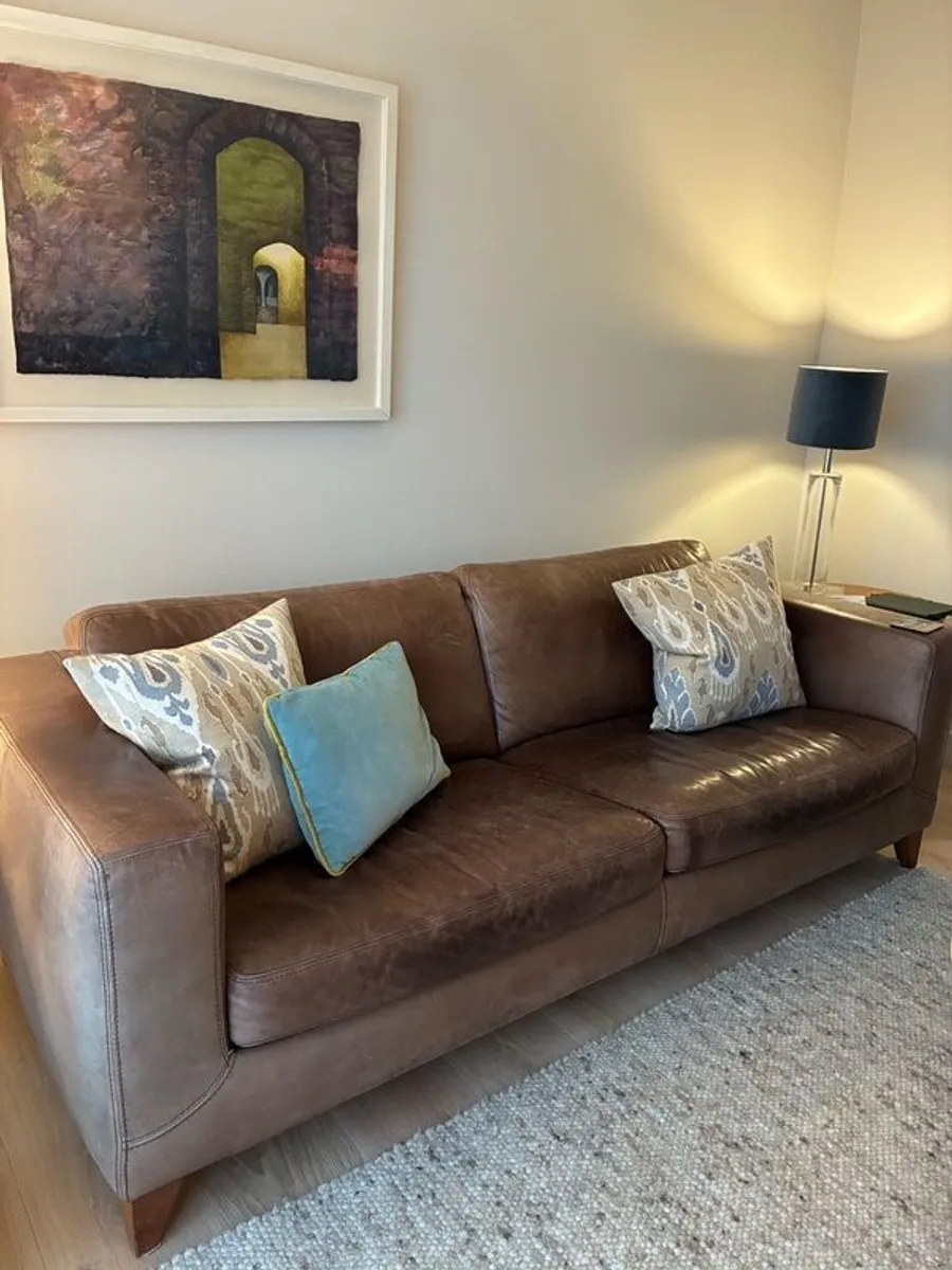 Designer Leather Sofa - Image 4