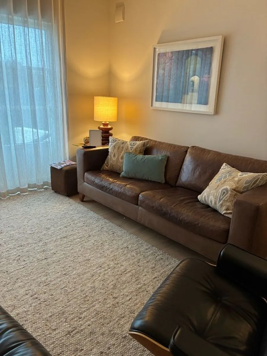 Designer Leather Sofa - Image 1