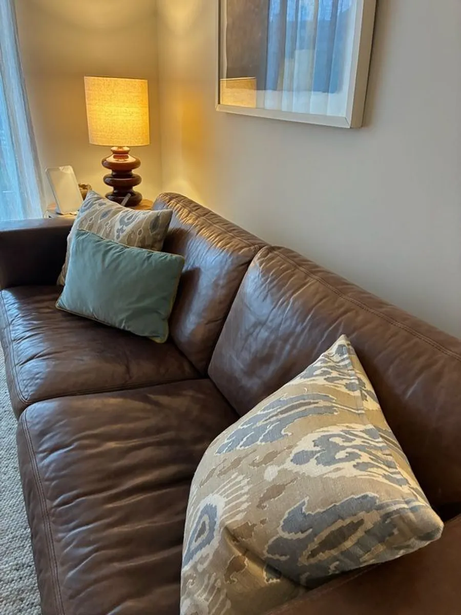 Designer Leather Sofa - Image 2