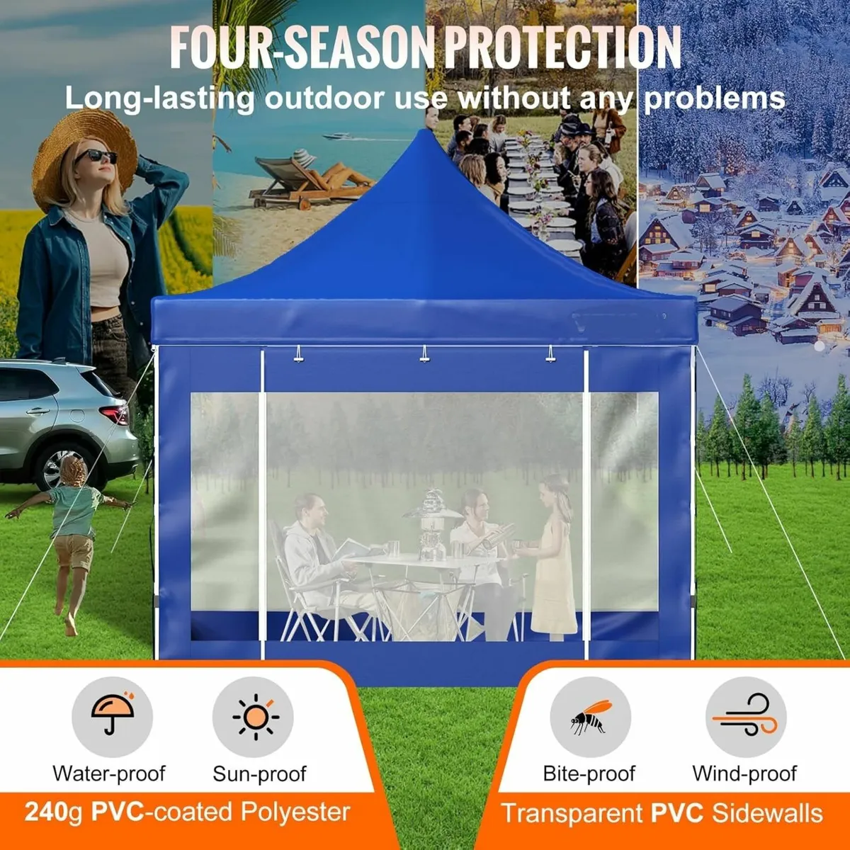 10x10 Gazebo Pop Up Waterproof Tent Sides - Image 4