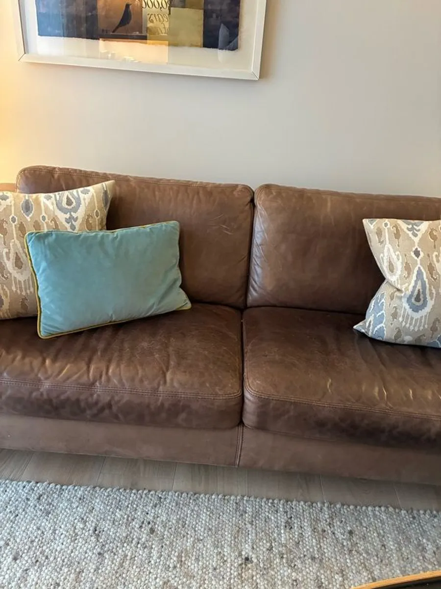 Designer Leather Sofa - Image 3