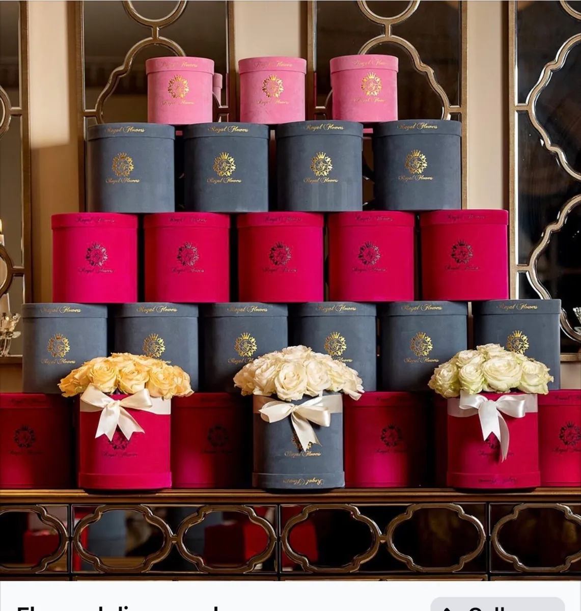 Flower velvet box and Flower online page - Image 1