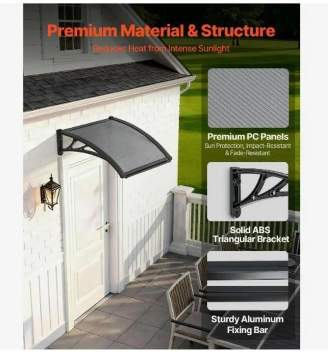 Awnings for Door Entrance, 24 x 24 in - Image 4