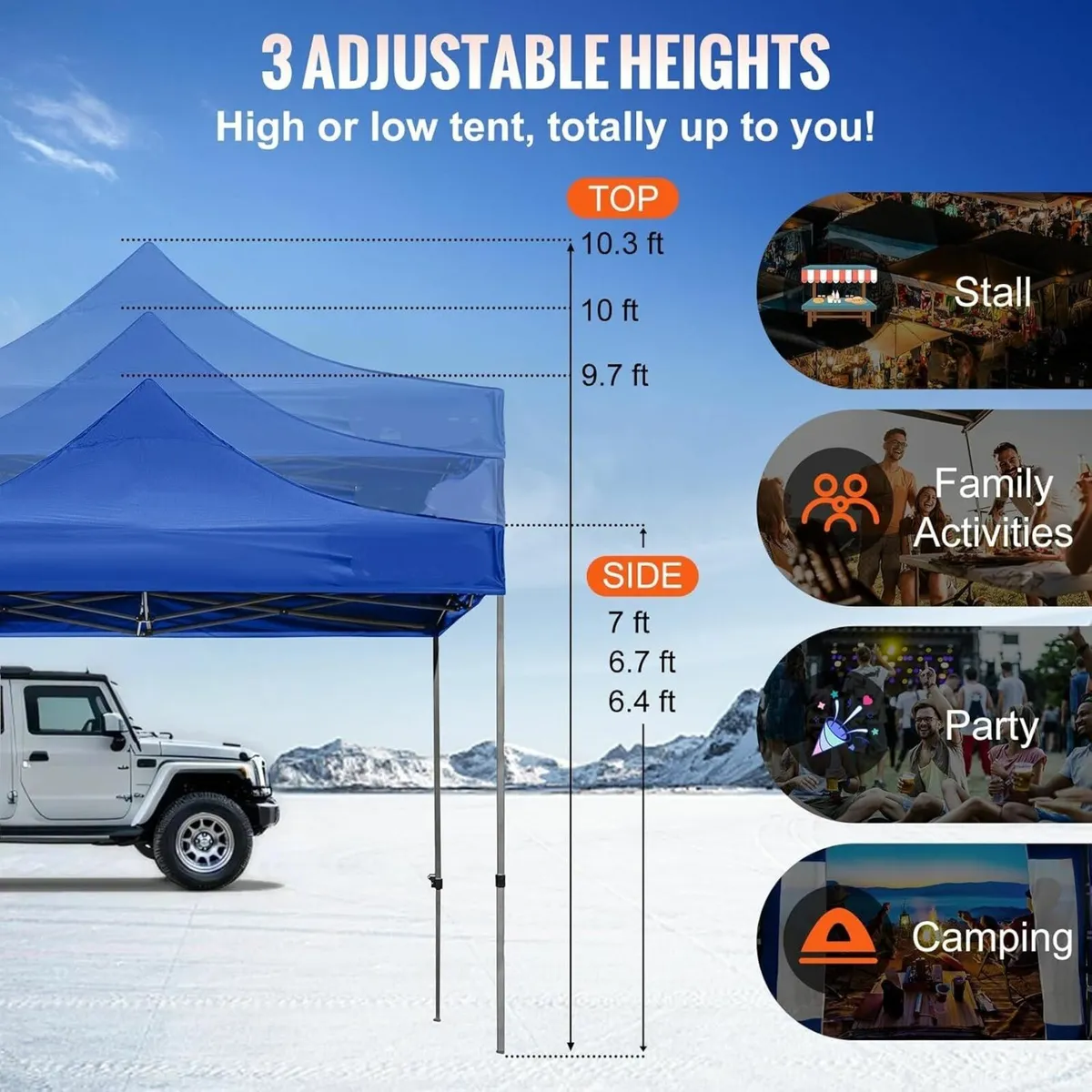 10x10 Gazebo Pop-Up Side Panel UV Protection - Image 3