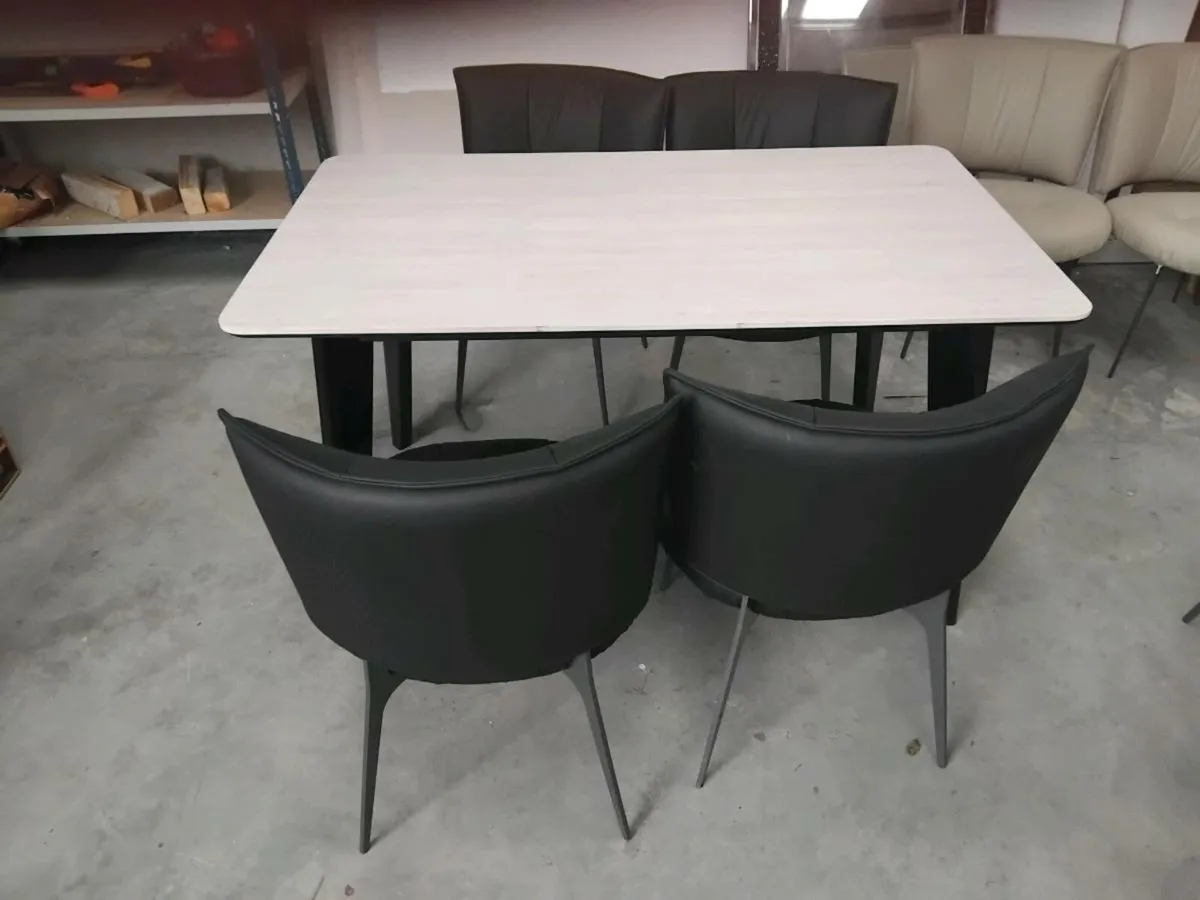 Table and 4 chairs 140 x 80 cms - Image 2