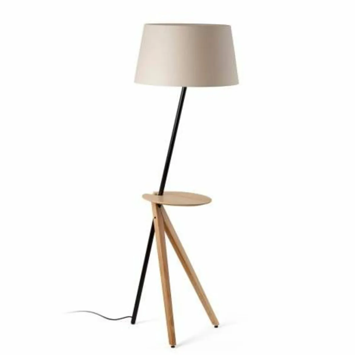 Treewood floor lamp, ash/beige, fabric/wood x 4 - Image 1