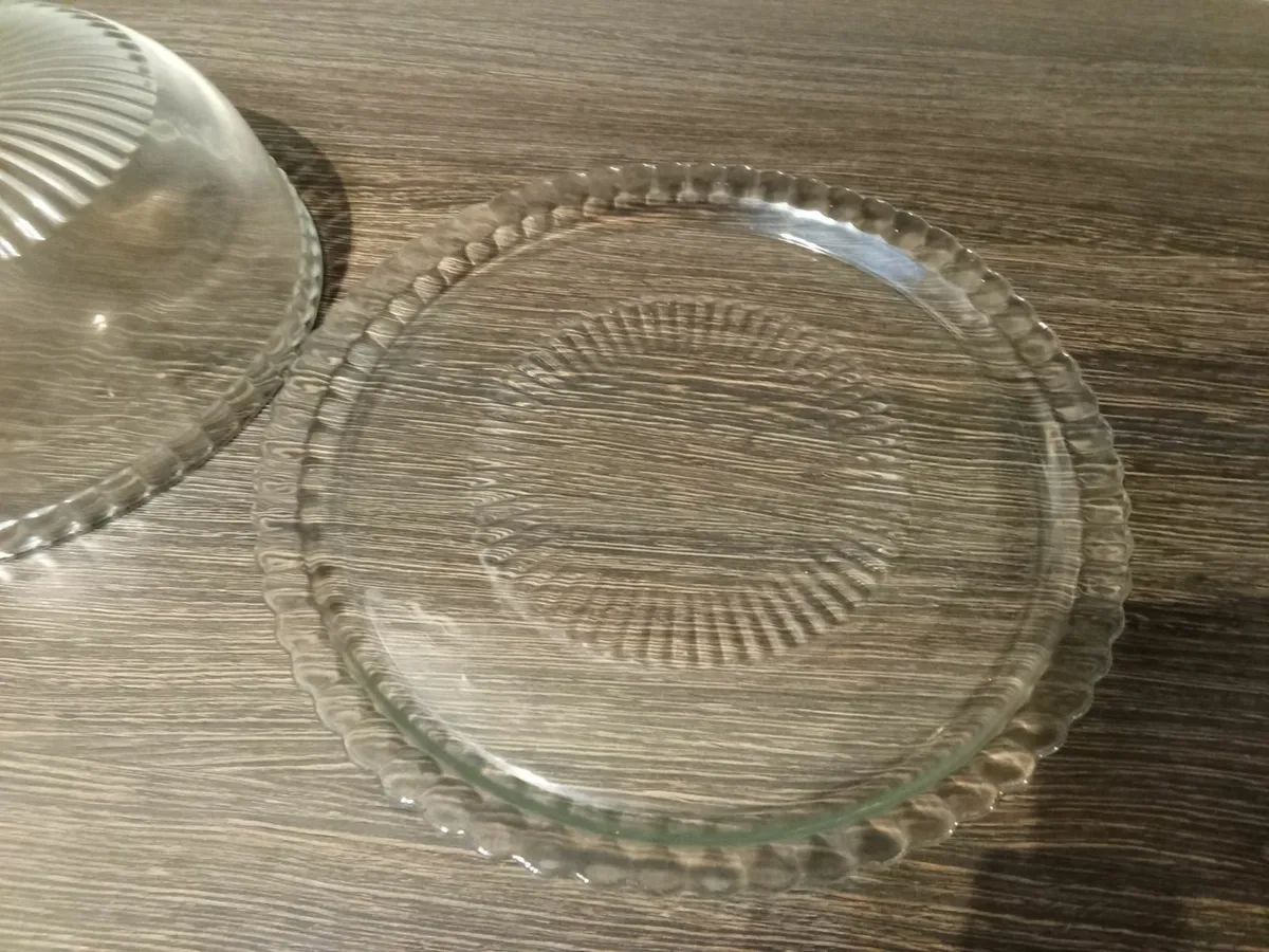 Glass Dome and Plate Cake Stand. - Image 2