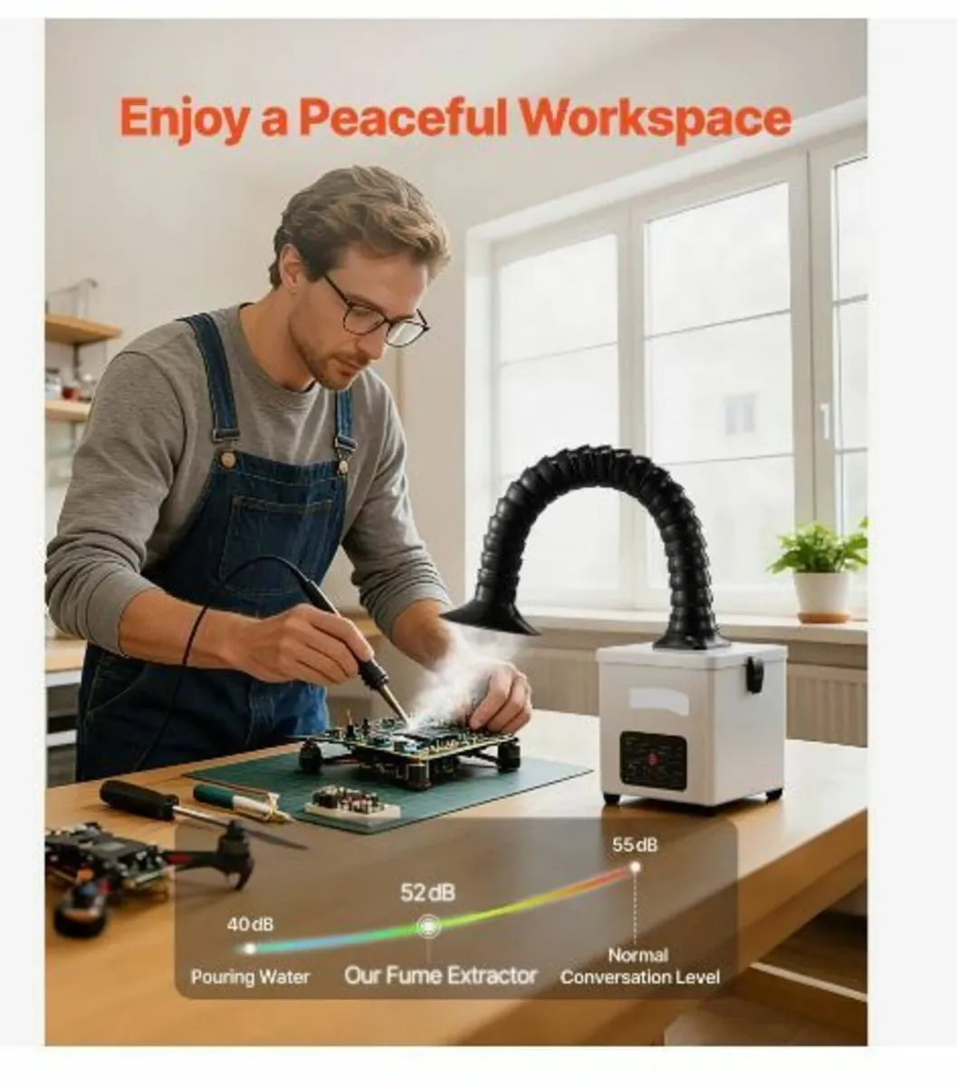 Solder Fume Extractor, 3-Stage Filtration - Image 1