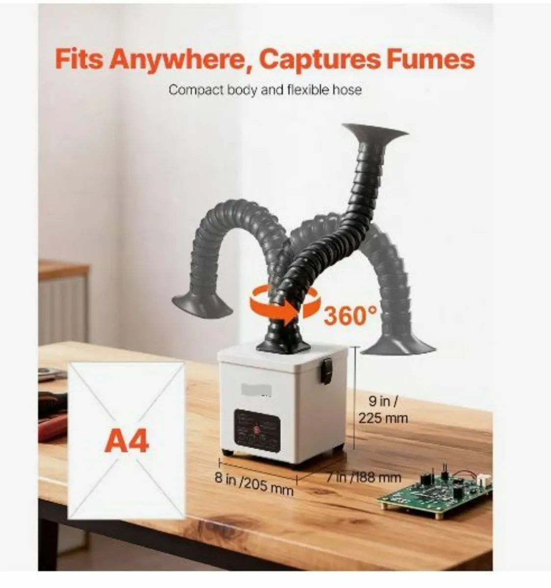 Solder Fume Extractor, 3-Stage Filtration - Image 3