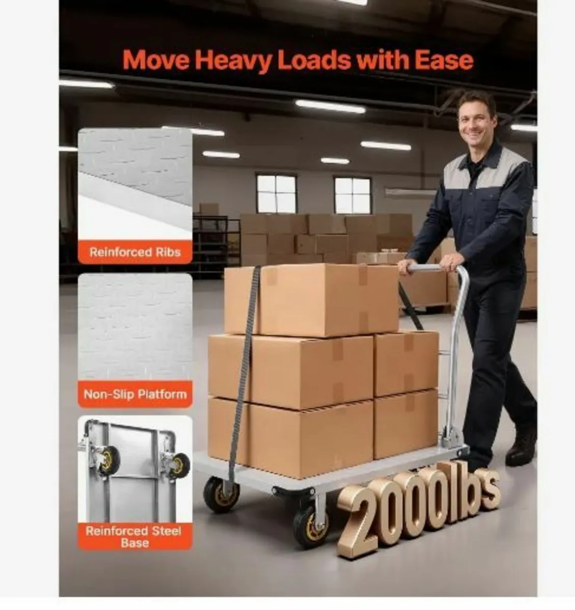 Platform Truck, 907.18 kg Capacity - Image 2