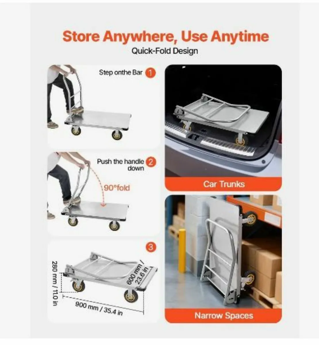 Platform Truck, 907.18 kg Capacity - Image 4