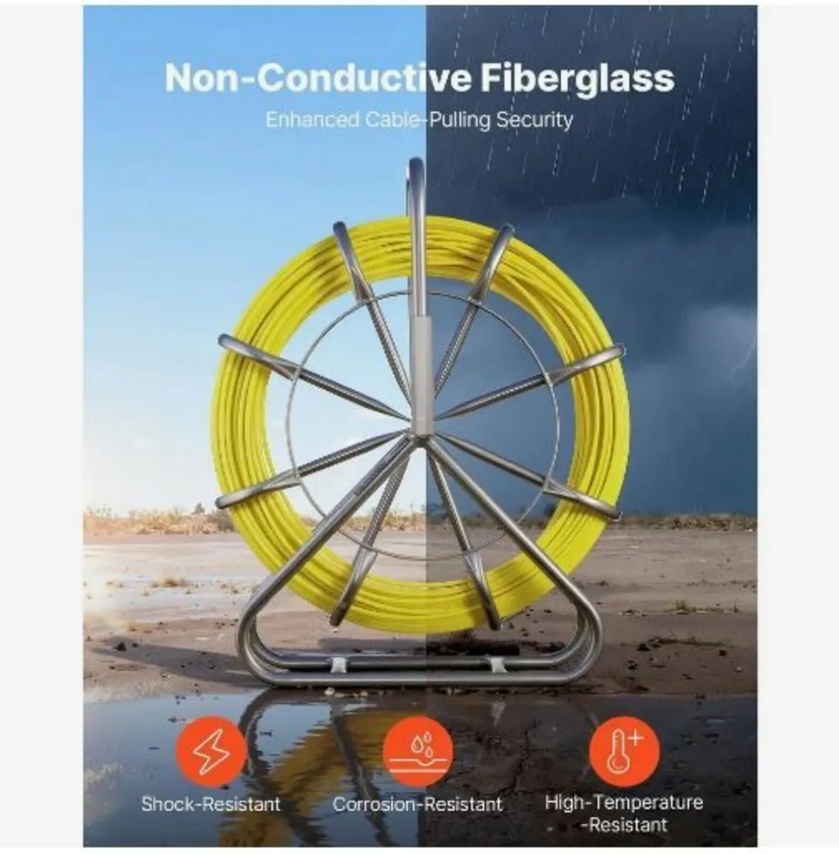 Fish Tape Fiberglass, 100M 6.3MM - Image 1