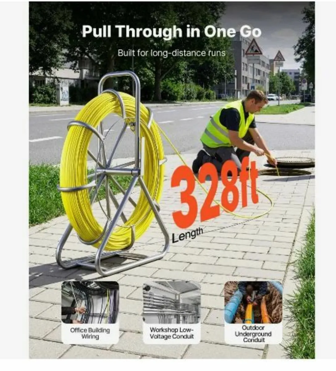 Fish Tape Fiberglass, 100M 6.3MM - Image 4