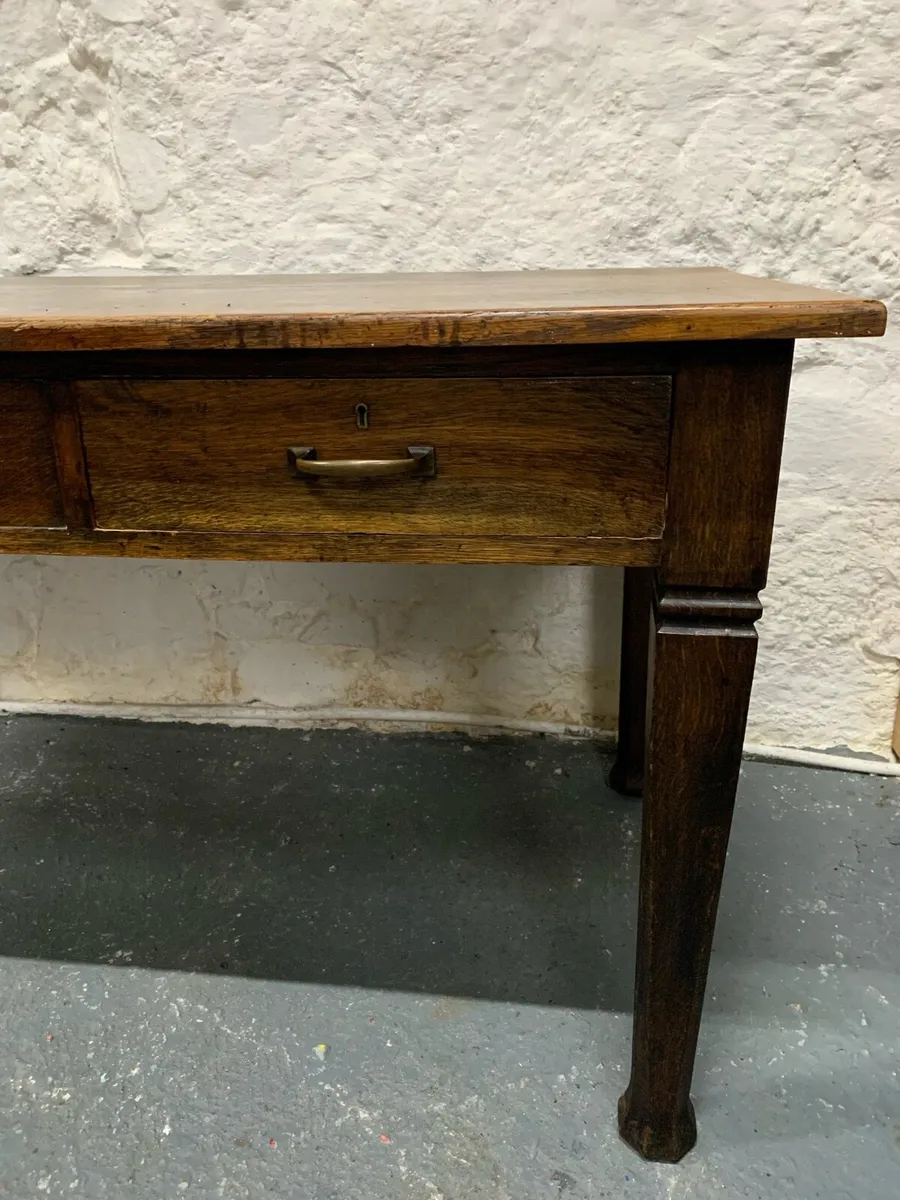 English late Victorian / early Edwardian oak table - Image 3