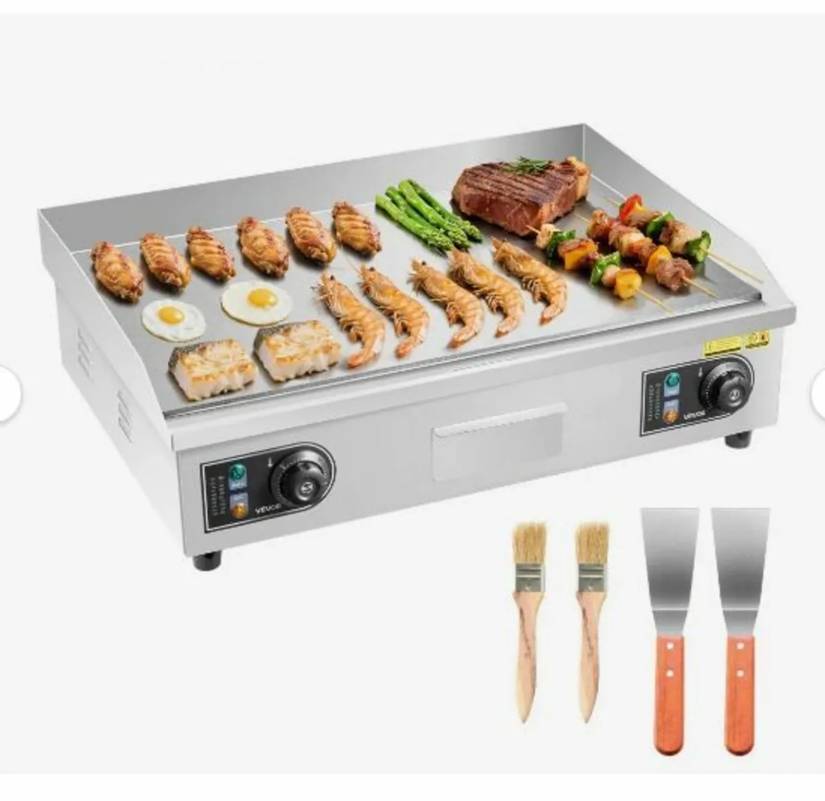 Commercial Electric Griddle, 655 x 400 mm, 4000W - Image 1