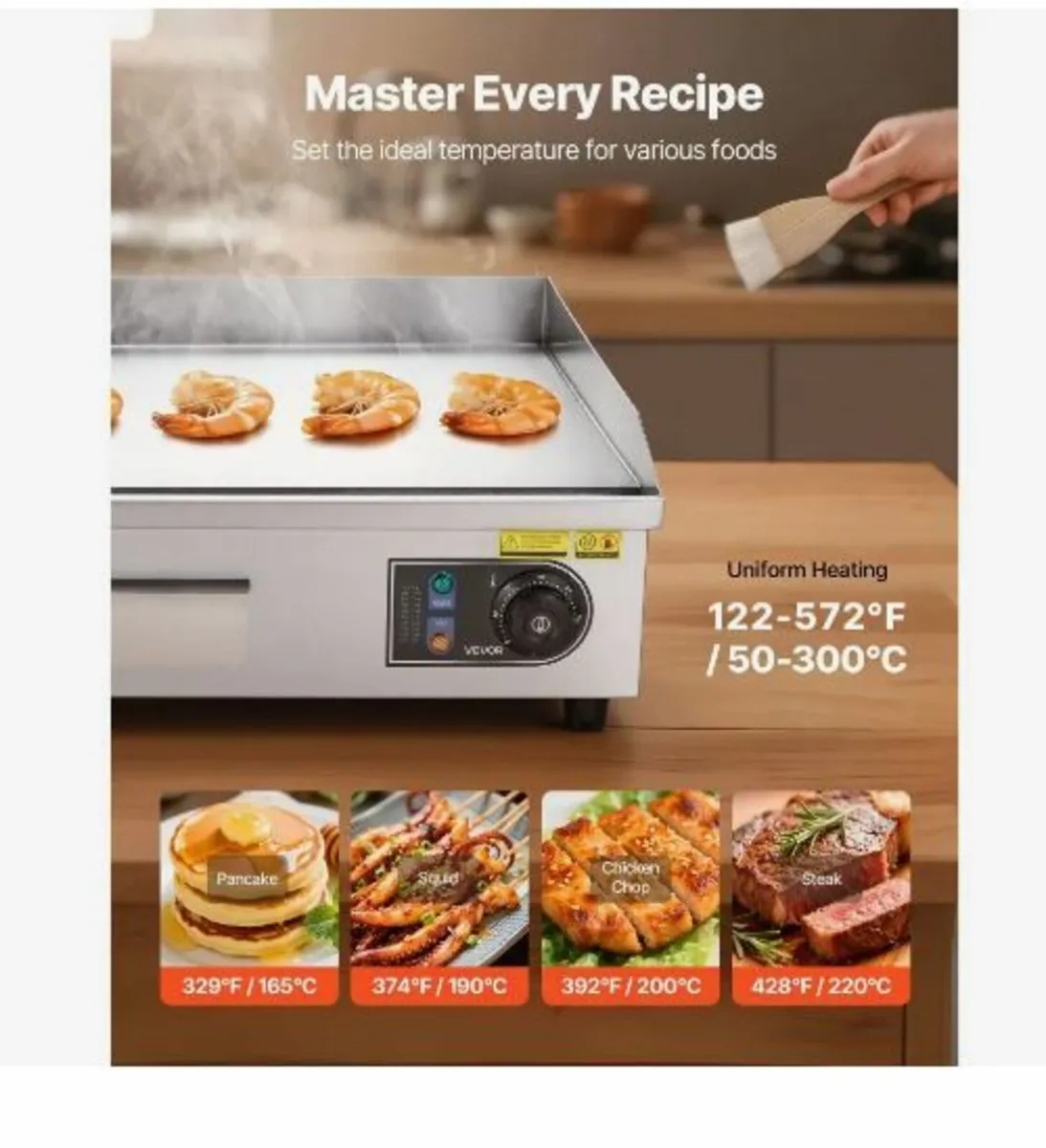 Commercial Electric Griddle, 655 x 400 mm, 4000W - Image 4