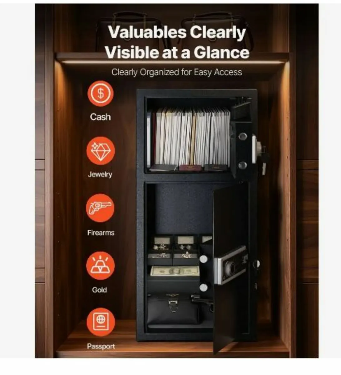7.2 cu.ft Safe Box, Double Doors Safe Lock - Image 2