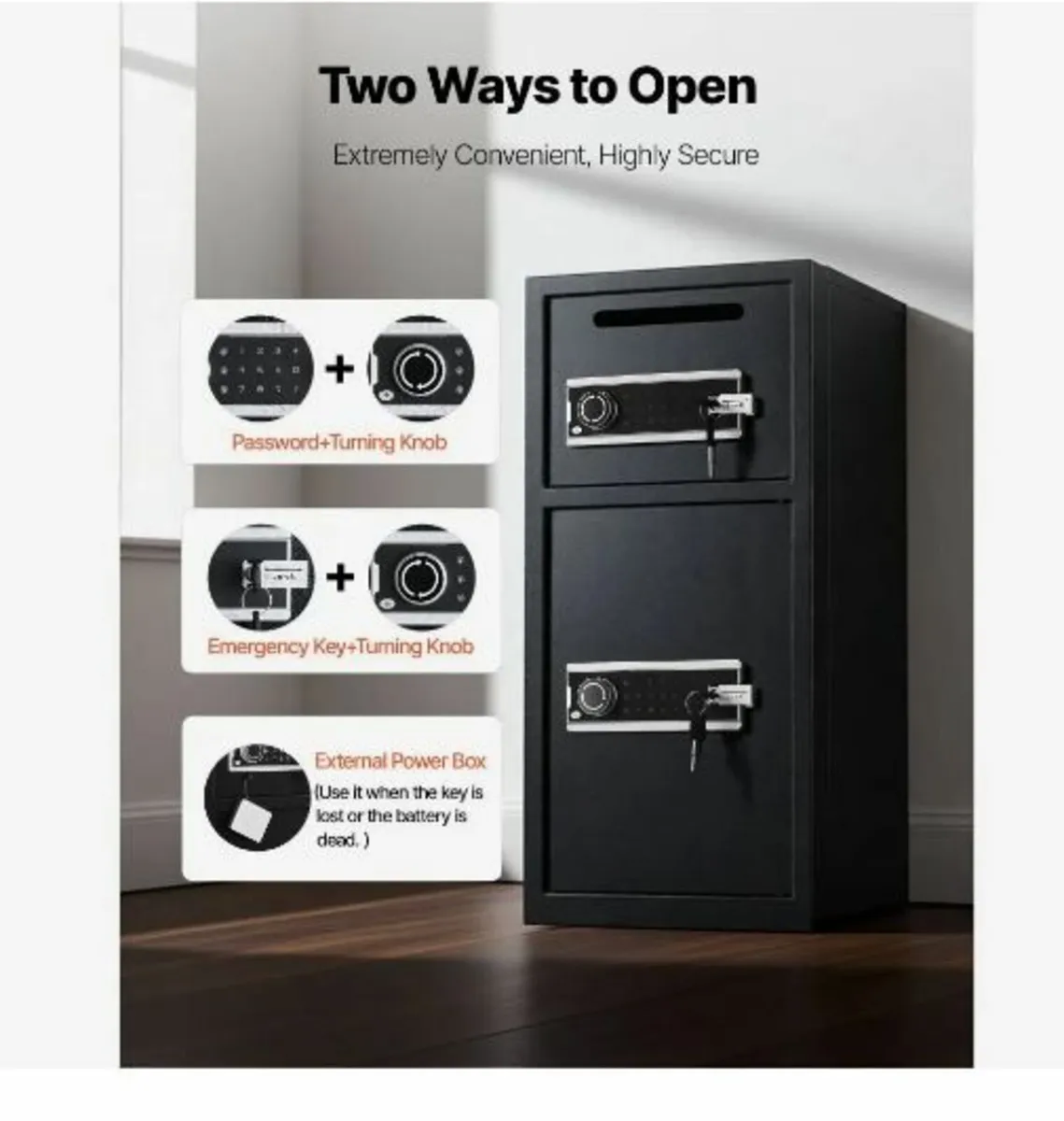 7.2 cu.ft Safe Box, Double Doors Safe Lock - Image 3