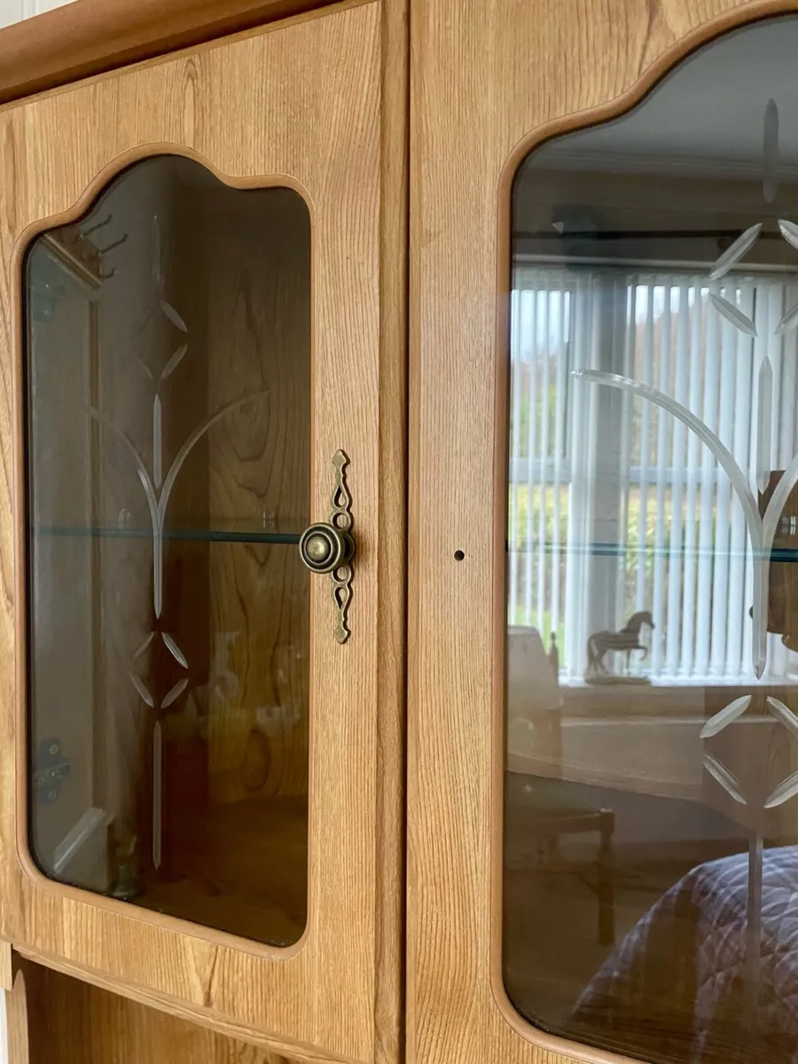 Solid Wood Corner Display / TV Unit - Image 2