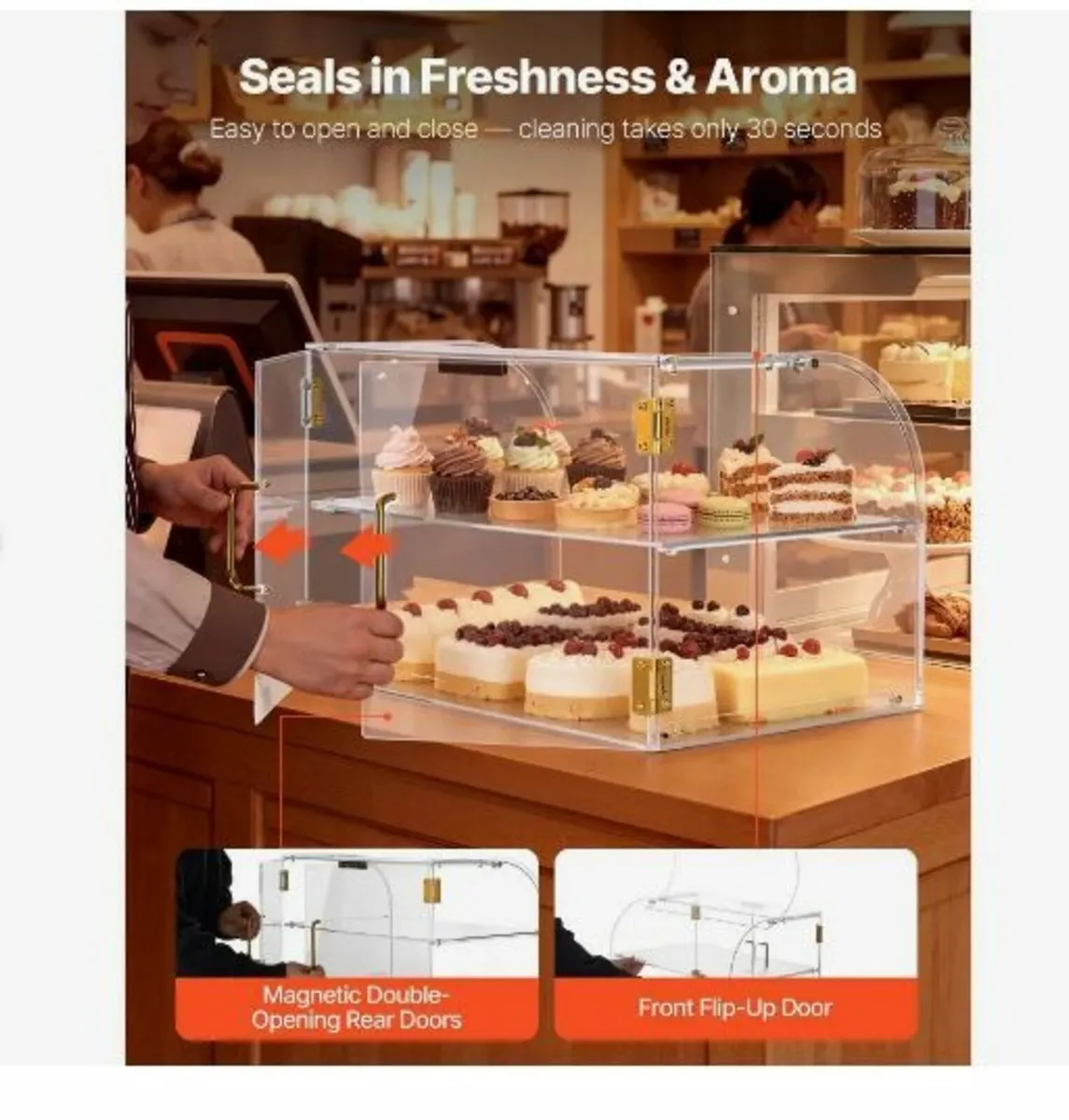 Bakery Display Case, 2-Tier Commercial - Image 4