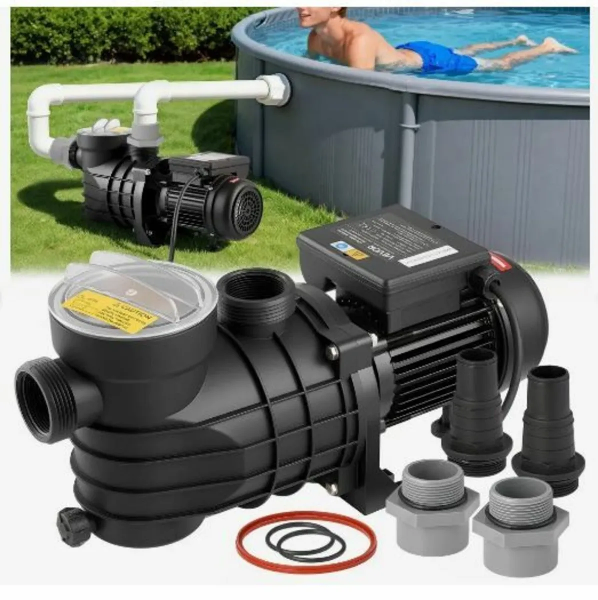 Above Ground Pool Pump, 250W - Image 3