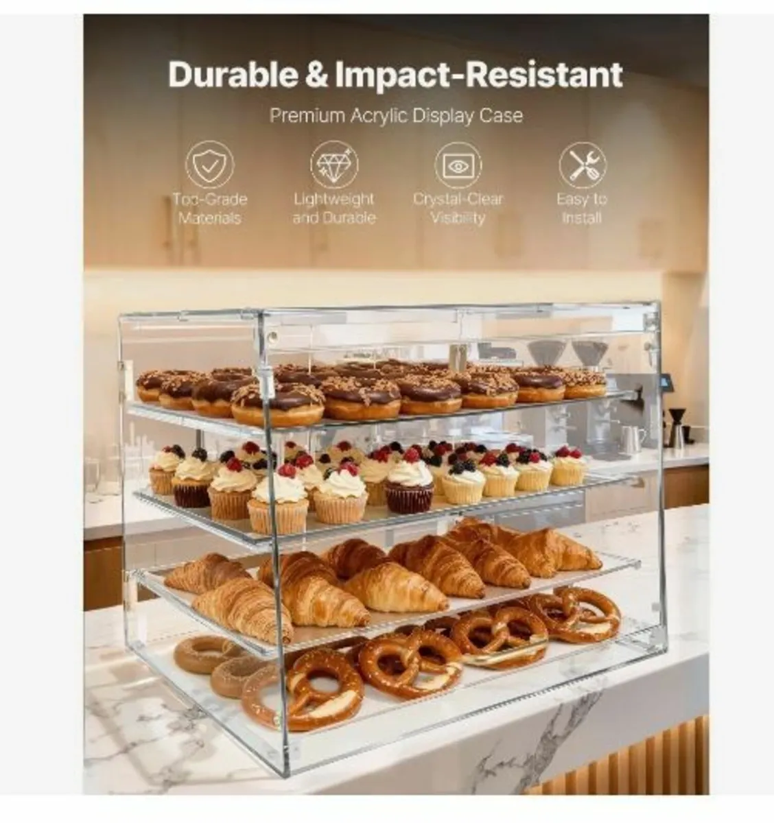 Bakery Display Case, 4-Tier Commercial - Image 3