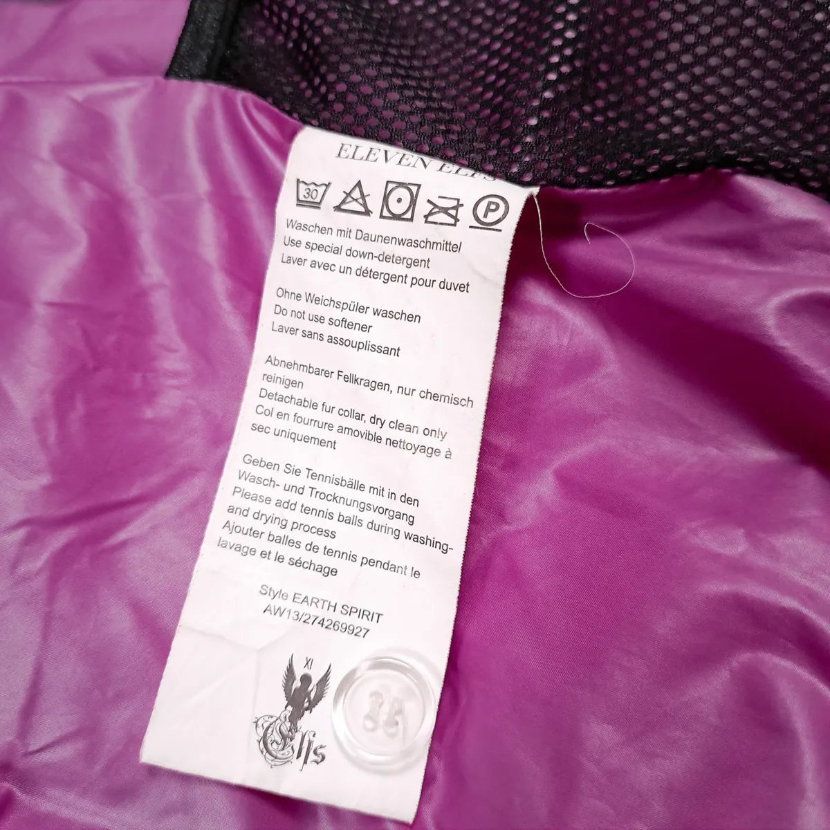 Eleven Elfs Khaki Green Puffer Jacket Size S - Image 4