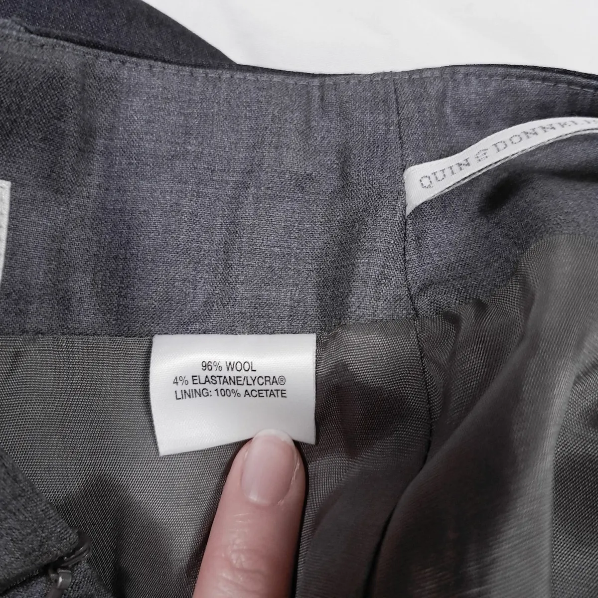 Quin & Donnelly Grey Pencil Midi Skirt 12UK/40EU - Image 2