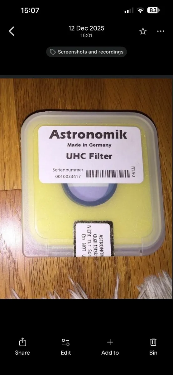 Astronomik uhc filter for telescope - Image 2
