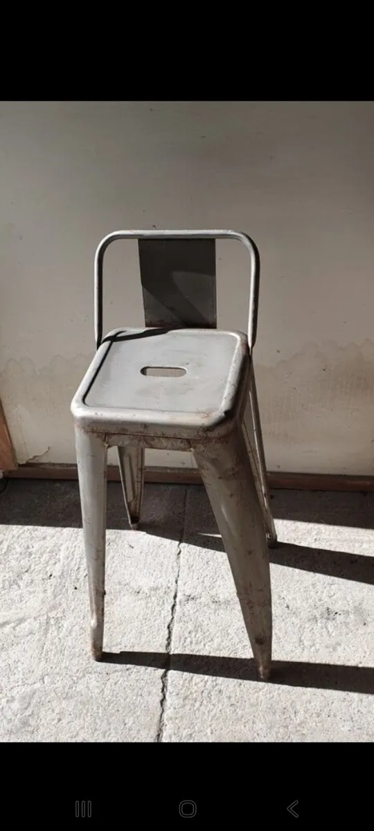 vintage industrial  tolix bar stool - Image 1