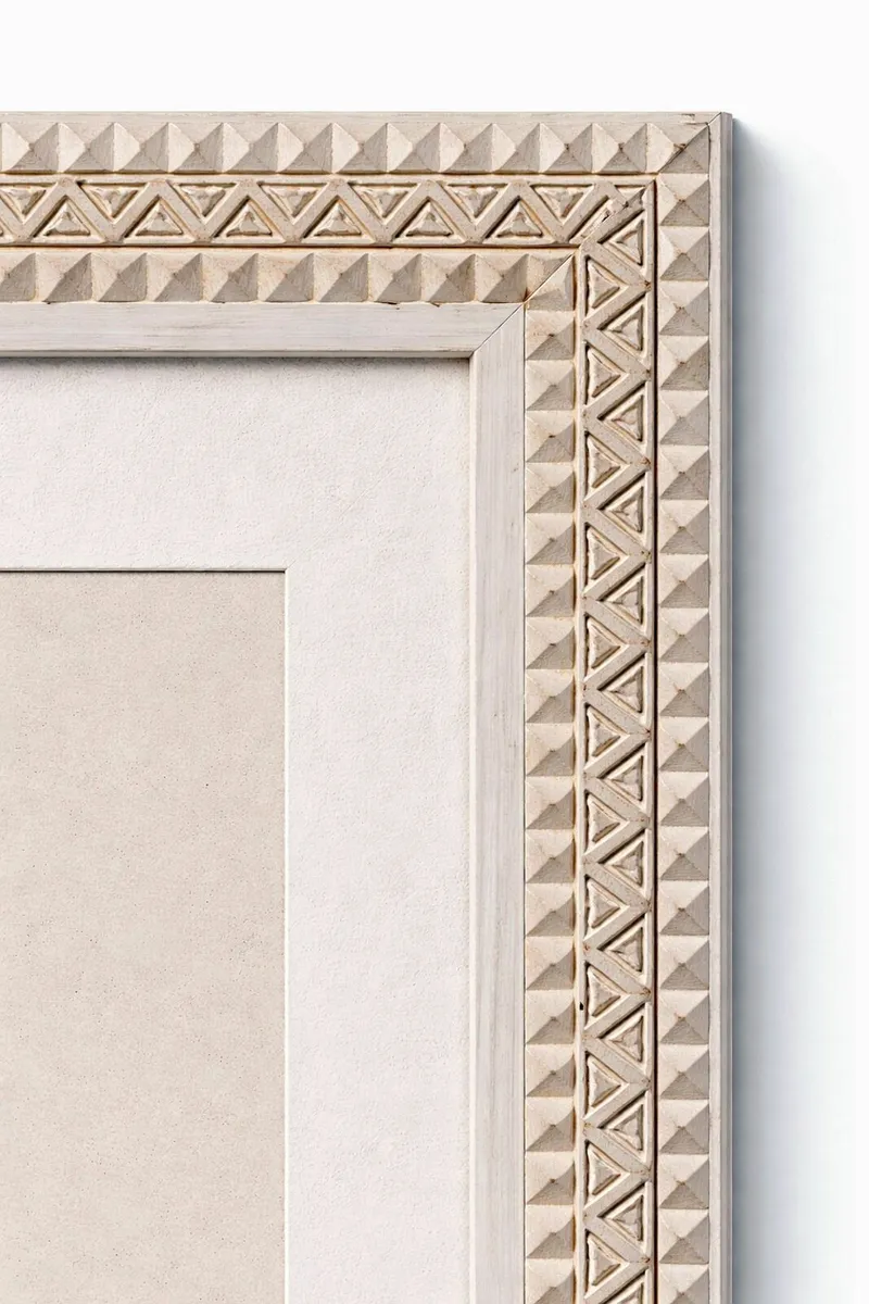 Matching Carved Wooden Frames with Glass - Image 2