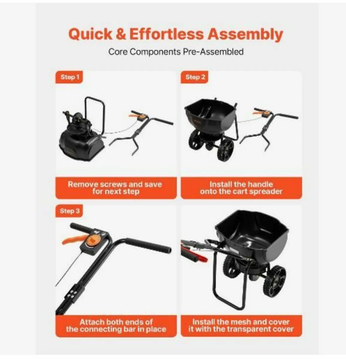 Push Lawn Spreader, 3m Spreading Width - Image 2