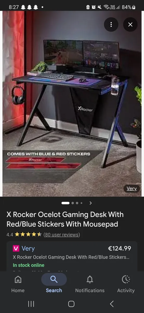 Gaming desk