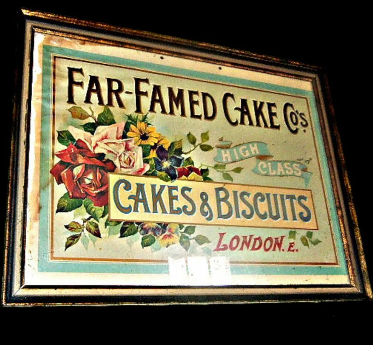 Vintage Framed 'Far Famed Cake Co' Ad - Image 3