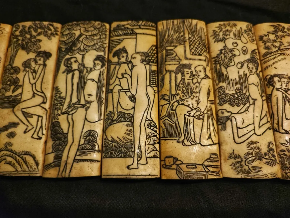 Antique Ivory Japanese Wedding Blessing - Image 1