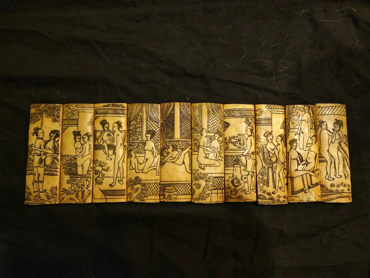 Antique Ivory Japanese Wedding Blessing - Image 2