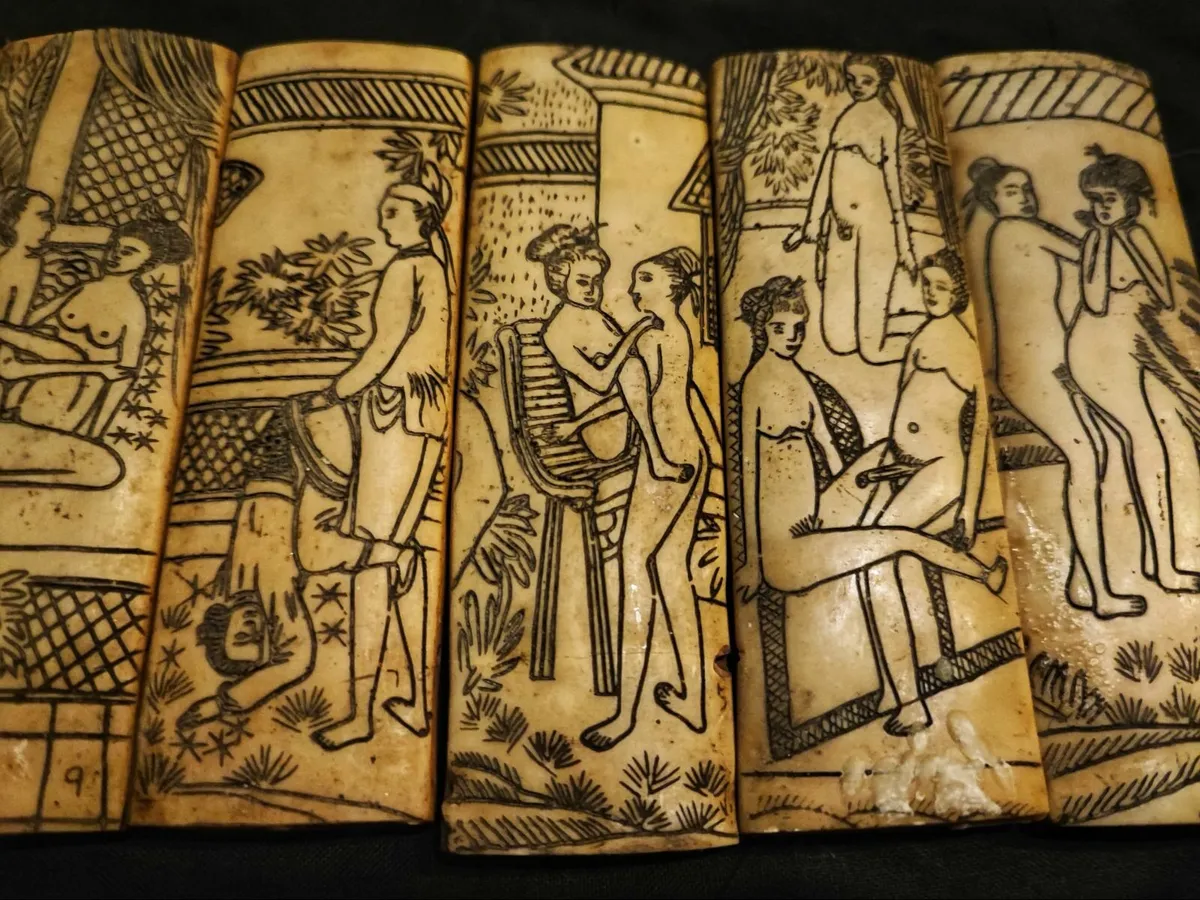 Antique Ivory Japanese Wedding Blessing - Image 3