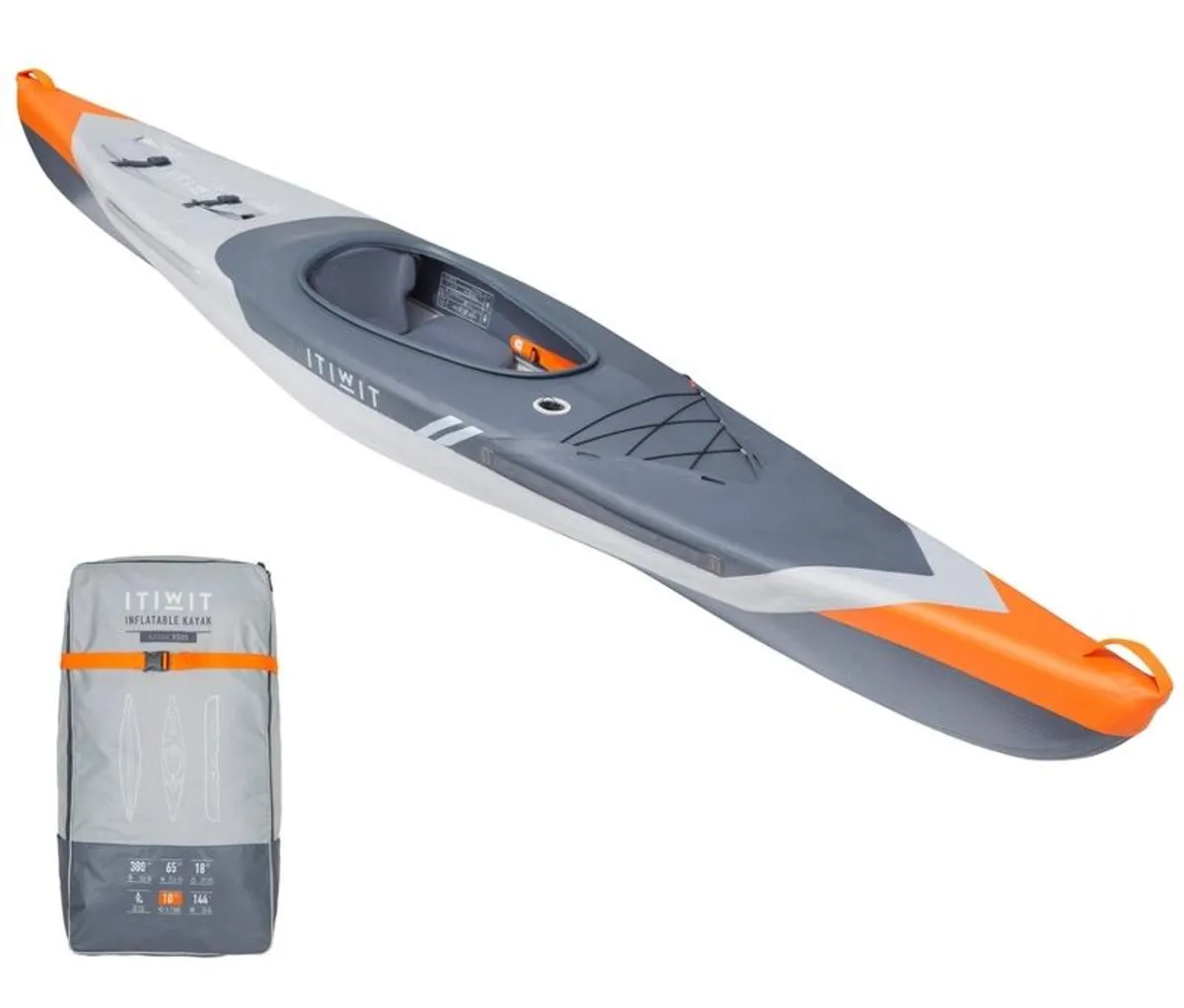 Itiwit Strenfit X500 High-Pressure Inflatable Kayak - Full Pro Set + Extras