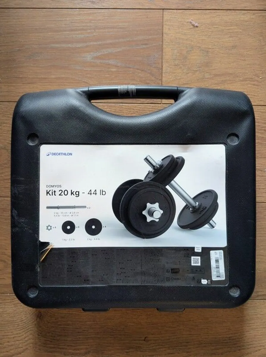 20kg Cast Iron Dumbbell Set with Carry Case - Perfect Condition - Image 2