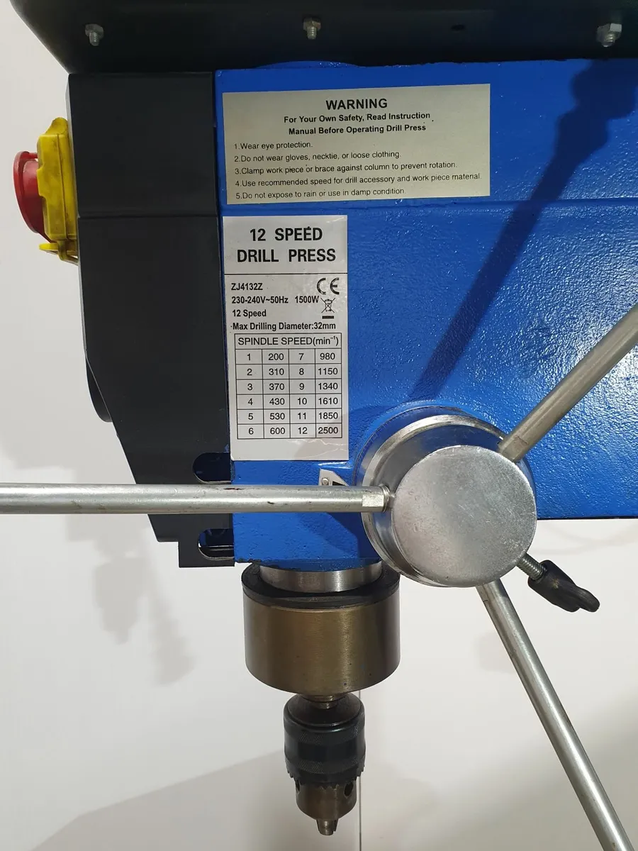 PILLAR DRILL HEAVY DUTY 1500W 12 SPEED  FLOOR ST - Image 4