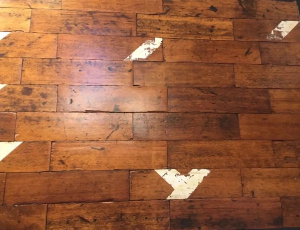 Reclaimed Hardwood Parquet Flooring - Image 1