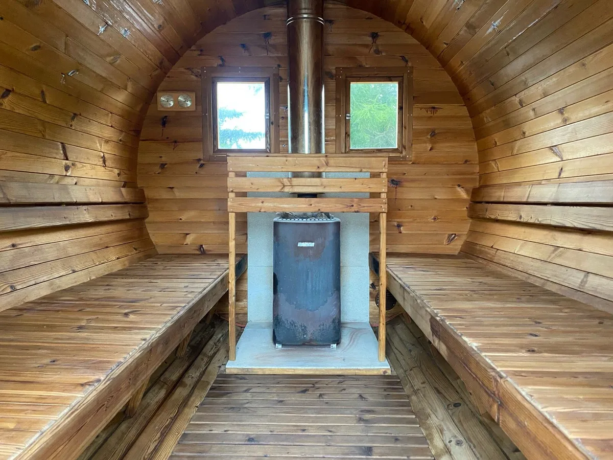 Wood Fired Barrel Sauna - Image 3