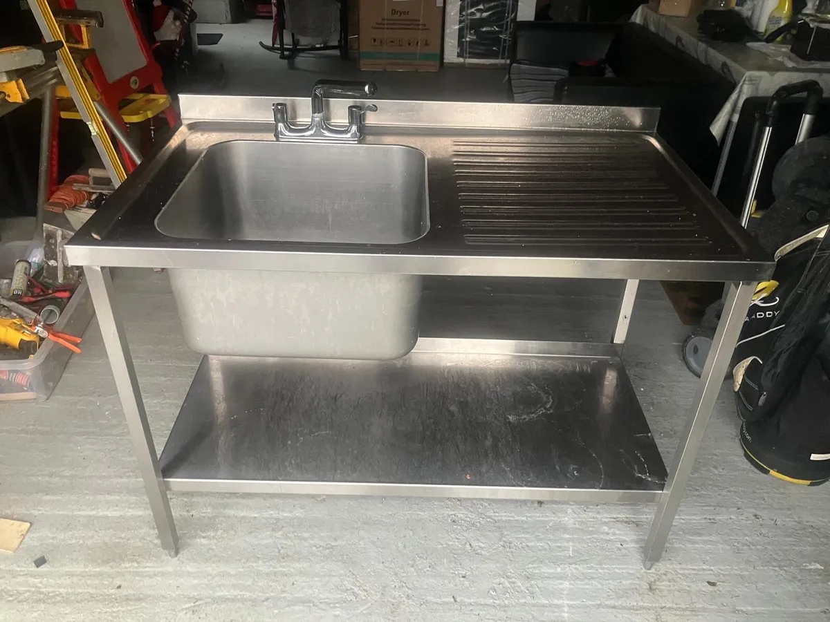 Stainless steel sink table - Image 1